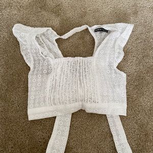 Shein tie crop top - size small